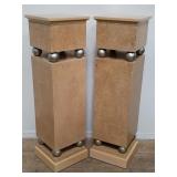 Pair of modern wood pedestals