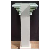 Post modern wood pedestal
