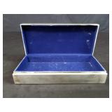 Silver plate jewelry box initialed R. S.