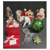 Group of Christmas decorations box lot