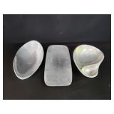 Three Nambe aluminum bowls
