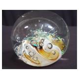 Schuster studios glass paperweight