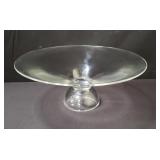 Signed Steuben crystal compote