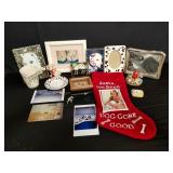 Group of Dalmatian photos, cups, trinket box, etc.
