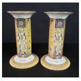 Pair of porcelain Goebel Artis Orbis Gustav Klimt