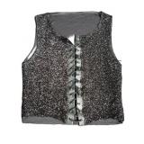 Bedazzled black vest