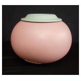 Signed Masa Mami pink and green pottery vase