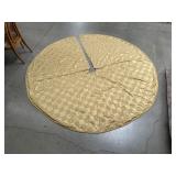 Golden Christmas tree skirt 107"diam