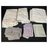 Group of bed sheets and pillow cases box lot