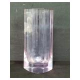 Crystal oval shape vase