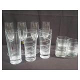 Collection of glass drinkware