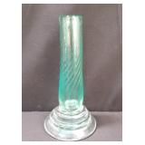Signed hand blown glass vase