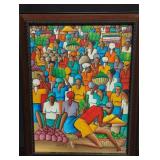 Signed Frantzy Allen oil painting on board