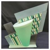 Signed Ruth Thiessen 1984 lidded abstract jar