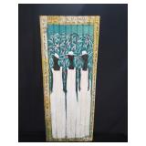 Signed Sraya painting on wood