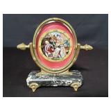 French style brass and marble clock decoration