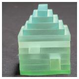 Signed Mary Kay Simoni "Stacked Glass House" art