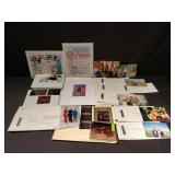 Collection of photos and miscellaneous items