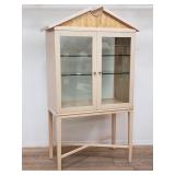 Modern blonde display cabinet