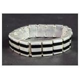 Sterling silver and onyx bracelet