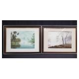 Pair of signed water color painting