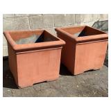 Pair of terracotta planters