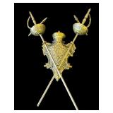 VTG brass & metal shield coat of arms wall plaque