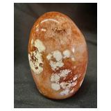 Pink scolecite geode