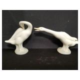 2 hand made Lladro porcelain geese