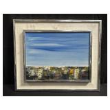 Framed signed oil on canvas by Sinisca