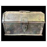 Antique Persian style metal chest