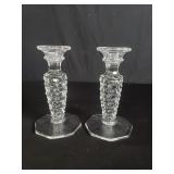 Fostoria glass candlesticks