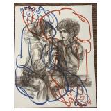 Jean Negulesco doubled sided serigraph.