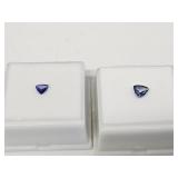 Pair of Tanzanite gemstones 1.45ctw. The
