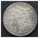 1880-S Morgan Silver Dollar Coin.