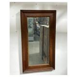 Tiger oak frame wall mirror