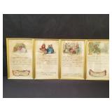 Group of musical sheat band colored etchings