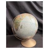 Vintage world globe with metal base