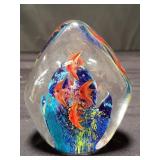 Murano style art glass paperweight