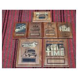 Vintage 90s Snap-on wood employee plaques