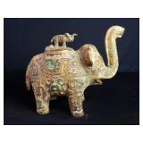 Vintage Asian bronze elephant figure