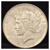 1922 Peace Silver Dollar Coin.