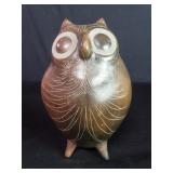 Vintage engraved clay owl