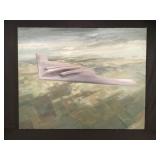 Robert Mack oil painting on canvas Stealth Bomber