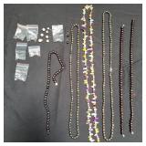 Group of pearl necklaces and earrings