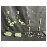 Lot of four candlesticks