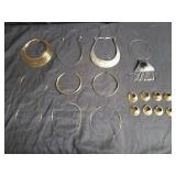 Group of costume jewelry necklaces and earrings