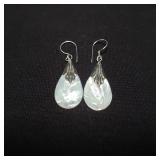 Sterling silver and mother of pearl earrings