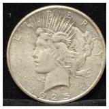 1925 Peace Silver Dollar Coin.