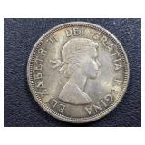 1964 Canadian 100th anniversary 1 dollar silver